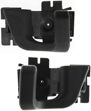 Front Door Handle Pair/Set for 1989-1991 Ford Ranger, Includes Right (Passenger) and Left (Driver), Inside, Textured Black Plastic, Replacement