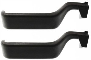 Front and Rear Interior Door Handle Set for Ford F-Series 1987-1997, Left (Driver), Plastic, Black Replacement - Fits F-150, F-250, F-350.