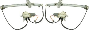 Front Window Regulator Pair/Set for Ford Econoline Van 1992-2014, Power with Motor, Right (Passenger) and Left (Driver), Replacement
