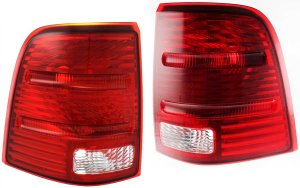 Tail Light Lens and Housing Pair/Set for Ford Explorer 2002-2005, Right (Passenger) and Left (Driver) Replacement
