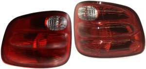 Tail Light Pair/Set for Ford F-150 2000-2003, Red Lens, Right (Passenger) and Left (Driver), Replacement