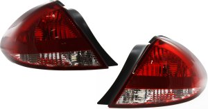 Tail Light Lens and Housing Pair/Set for Ford Taurus 2004-2007, Right (Passenger) and Left (Driver) Replacement