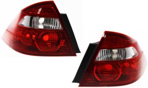 Tail Light Pair/Set for Ford Five Hundred 2005-2007, Right (Passenger) and Left (Driver), Lens and Housing Replacement