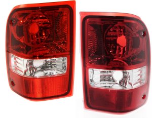 Tail Light Pair/Set for 2009 Ford Ranger, Right (Passenger) and Left (Driver), Lens and Housing Replacement
