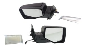 Power Manual Folding Mirror Pair/Set for 2006-2011 Ranger, Chrome and Paintable with Right (Passenger) and Left (Driver) Side, Non-Heated, 2 Caps Replacement