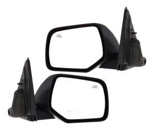 Power Mirror Pair/Set for 2008-2012 Ford Escape - Right (Passenger) and Left (Driver), Manual Folding, Heated, Paintable, Without Auto Dimming, Blind Spot Detection, Memory and Signal Light Replacement