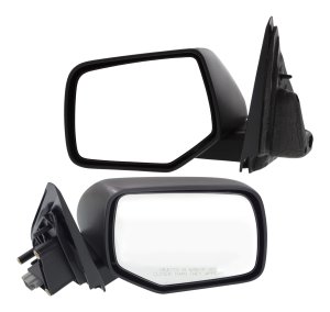 Power Heated Textured Manual Folding Mirror Pair/Set for Ford Escape 2008-2012, Right (Passenger) and Left (Driver), w/o Auto Dimming, Blind Spot Detection, Memory, and Signal Light Replacement