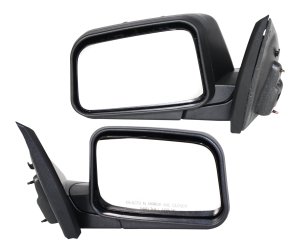 Mirror Pair/Set for 2008 Edge Right (Passenger) and Left (Driver), Power, Manual Folding, Non-Heated, Textured, without Auto Dimming, Blind Spot Detection, Memory, Signal Light Replacement