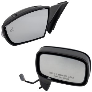 Power Textured Door Mirror Pair/Set for 1987-1993 Ford Mustang, Right (Passenger) and Left (Driver), Non-Folding, Non-Heated, Replacement