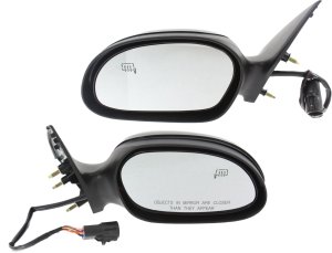 Power Mirror Pair/Set for 2002-2005 Mercury Sable/2002-2006 Ford Taurus, Right (Passenger) and Left (Driver), Non-Folding, Heated, Paintable, with Puddle Light, Replacement