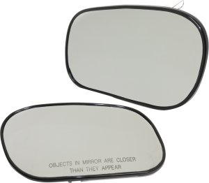Mirror Glass Pair/Set for Ford Crown Victoria, Grand Marquis 1997-2011 and Marauder 2003-2004 Right (Passenger) and Left (Driver), Non-Heated with Backing Plate Replacement