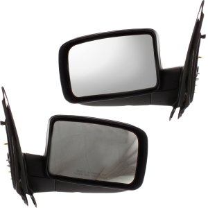 Mirror Pair/Set for 2005-2006 Ford Expedition, Right (Passenger) and Left (Driver) Side, Non-Towing, Power Adjustable, Manual Folding, Non-Heated, Paintable, without Auto Dimming, Blind Spot Detection, Memory, and Signal Light Replacement