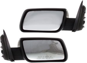 Power Heated Manual Folding Mirror Pair/Set for Flex 2009-2012, Right (Passenger) and Left (Driver), Paintable Without Memory and Puddle Light - Replacement