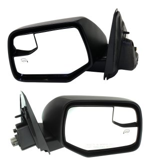 Power Manual Folding Heated Textured Mirrors for Ford Escape/Mariner (2008-2012), Right (Passenger) and Left (Driver), w/o Auto Dimming, Blind Spot Detection, Memory, Signal Light Replacement