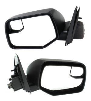 Mirror Pair/Set for Ford Escape/Mariner 2008-2012, Right (Passenger) and Left (Driver), Power Adjusted, Manual Folding, Non-Heated, Textured, with Blind Spot Glass, without Auto Dimming, Memory, Signal Light, Replacement