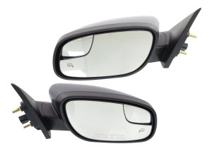 Power Heated Mirror Pair/Set for Ford Taurus SEL Model 2012-2019, Manual Folding, Textured, Right (Passenger) and Left (Driver) Replacement