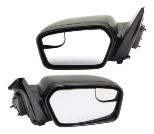 Mirror Pair/Set for Ford Fusion 2011-2012 Right (Passenger) and Left (Driver), Power, Non-Folding, Non-Heated, Textured, with Blind Spot Glass, without Puddle Light, Excludes Hybrid Model, Replacement