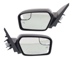 Pair/Set - Power, Non-Folding, Heated, Paintable Mirror for 2011-2012 FUSION, Right (Passenger) and Left (Driver) with Blind Spot Glass and Puddle Light, Replacement