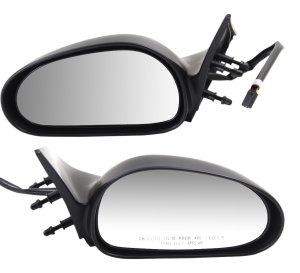 Power Mirror Pair/Set for 1994-1995 Ford Mustang, Right (Passenger) and Left (Driver), Non-Folding, Non-Heated, Paintable Replacement
