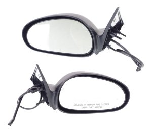 Power Mirror Pair/Set for 1996-1998 Ford Mustang, Right (Passenger) and Left (Driver), Non-Folding, Non-Heated, Textured Replacement