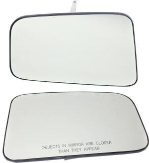 Mirror Glass Pair/Set for 2007-2008 Ford Edge, Right (Passenger) and Left (Driver) Sides, Non-Heated, with Backing Plate, Replacement