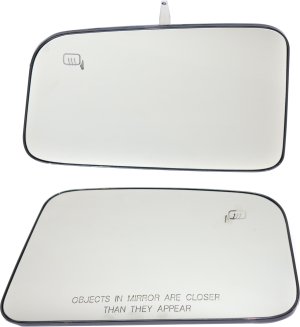 Pair/Set - Heated Mirror Glass for Ford MKX 2007/Edge 2007-2008, Right (Passenger) and Left (Driver), with Backing Plate, Replacement Set
