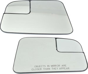 Mirror Glass Pair/Set for Ford MKX 2008-2010/Edge 2009-2011, Right (Passenger) and Left (Driver), Non-Heated, with Backing Plate, without Blind Spot Information System, To February 8, 2011 Replacement