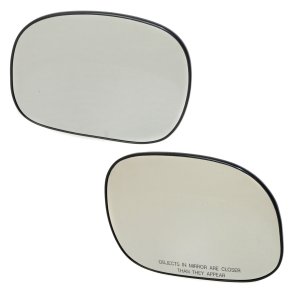 Mirror Glass Replacement Pair/Set for Ford Expedition 1997-2002, F-150, F-250 1997-2004, Right (Passenger) and Left (Driver), Non-Towing, Non-Heated, with Backing Plate, without Signal Light