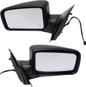 Mirror Pair/Set for Ford Expedition 2005-2006/Lincoln Navigator 2003-2006, Right (Passenger) and Left (Driver), Non-Towing, Power Folding, Heated, Paintable, with In-Housing Signal Light and Memory, without Auto Dimming and Blind Spot Detection Replacement