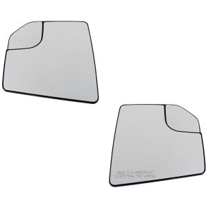 Mirror Glass Replacement Pair/Set for Ford F-150 2015-2020, Right (Passenger) and Left (Driver), Non-Towing, Non-Heated, with Blind Spot Glass, without Memory and Auto-Dimming