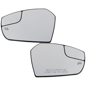 Mirror Glass Pair/Set for 2017-2019 Ford Escape, Heated, Right (Passenger) and Left (Driver), without Side Object Sensor, Blind Spot Detection, Auto-Dimming and Memory Feature Replacement 