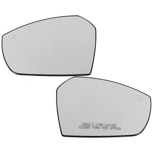 Mirror Glass Replacement Pair/Set for Ford Escape 2017-2019, Right (Passenger) and Left (Driver), Non-Heated, with Side Object Sensor, without Side Signal Light, Auto-Dimming and Memory