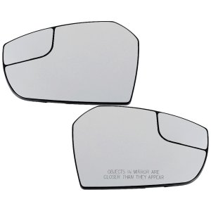 Pair/Set - Mirror Glass Replacement for Ford Escape 2017-2019, Right (Passenger) and Left (Driver), Non-Heated, without Side Object Sensor, Side Signal Light, Auto-Dimming and Memory Set
