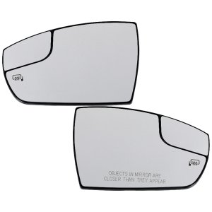 Heated Mirror Glass Pair/Set for Ford Escape 2013-2016 / C-Max 2013-2018, Right (Passenger) and Left (Driver), with Spotter Glass, without Auto-Dimming, Memory, Replacement