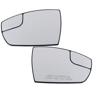 Mirror Glass Replacement Pair/Set for Ford Escape 2013-2016, C-Max 2013-2018, Right (Passenger) and Left (Driver), Non-Heated, with Spotter Glass, without Auto-Dimming, Memory