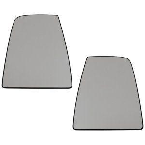 Mirror Glass Pair/Set for Ford Transit 150/250/350 (2015-2022), Right (Passenger) and Left (Driver), Upper, Non-Heated, with Backing Plate, without Signal Light, Blind Side Detection, All Cab Type Replacement