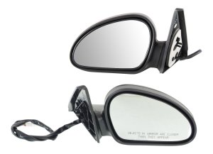 Power Mirror Pair/Set for Ford Escort ZX2 Models 1998-2003, Right (Passenger) and Left (Driver), Non-Folding, Non-Heated, Paintable Replacement