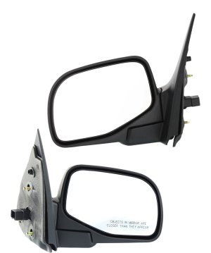 Power Mirror Pair/Set for Ford Explorer 2002-2005, Manual Folding, Non-Heated, Textured, without Puddle Light, Right (Passenger) and Left (Driver) Replacement