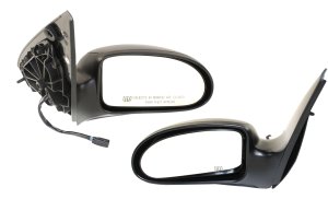 Power Heated Textured Non-Folding Mirror Pair/Set for 2003-2007 Ford Focus, Right (Passenger) and Left (Driver), Excludes ST/SVT Models - Replacement