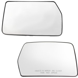 Mirror Glass Replacement Pair/Set for Ford F-150 2004-2014, Right (Passenger) and Left (Driver), Non-Towing, Non-Heated, with Backing Plate, without Signal Light