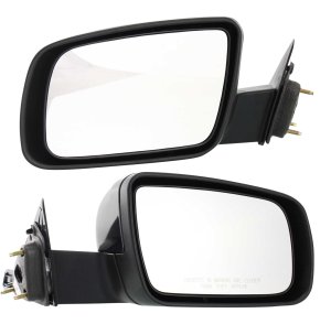 Power Manual Folding Mirror Pair/Set for Ford Five Hundred/Mercury Montego 2005-2007, Right (Passenger) and Left (Driver), Non-Heated, Paintable Replacement