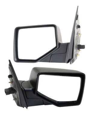 Mirror Pair/Set for 2006-2010 Ford Explorer, Right (Passenger) and Left (Driver), Power, Manual Folding, Non-Heated, Textured, No Puddle Light, Replacement