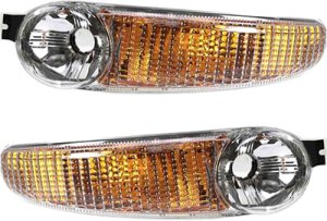 Park/Signal Light Lens and Housing Pair/Set for Yukon 2001-2006, Right (Passenger) and Left (Driver), Replacement