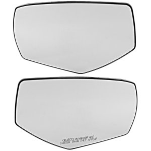 Mirror Glass Pair/Set for Chevrolet Silverado/Sierra 1500 2014-2018/2500/3500 2015-2019, Left (Driver) and Right (Passenger), Non-Towing, Heated, with Backing Plate and Blind Spot Glass, without Signal Light, Includes 2019 Silverado 1500 LD/Sierra 1500 Limited, Replacement