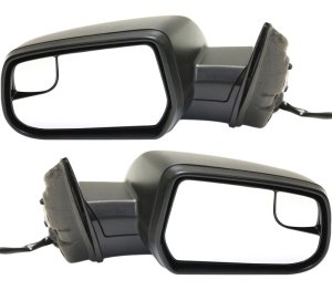 Mirror Pair/Set for Chevrolet Equinox/Terrain 2010-2017, Right (Passenger) and Left (Driver), Power, Manual Folding, Non-Heated, Textured, Without Auto Dimming, BSD, Memory, and Signal Light Replacement