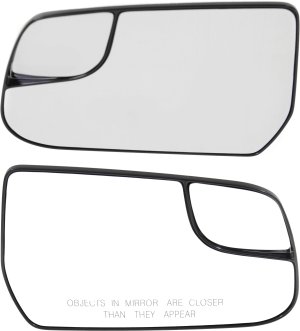 Mirror Glass Pair/Set for Chevrolet Equinox 2010-2016, Right (Passenger) and Left (Driver), Non-Heated, Without Signal, With Backing Plate and Blind Spot Glass Replacement