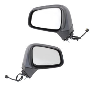 Power Mirror Pair/Set for 2015-2016 Chevrolet Trax, Right (Passenger) and Left (Driver) Side, Manual Folding, Heated, Paintable, for LT/LTZ Models, Replacement