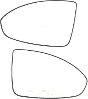 Pair/Set - Heated Mirror Glass for Chevrolet Cruze 2011-2015, Cruze Limited 2016, Right (Passenger) and Left (Driver) w/ Backing Plate, w/o Side Object Sensor Holes Replacement Set