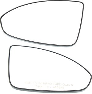 Mirror Glass Replacement Pair/Set for Chevrolet Cruze 2011-2015/ Cruze Limited 2016, Right (Passenger) and Left (Driver), Non-Heated, with Backing Plate, without Side Object Sensor Holes