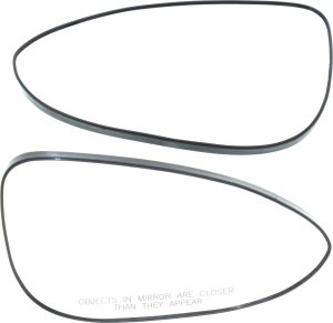 Heated Mirror Glass Pair/Set for Chevrolet Sonic 2012-2020, Right (Passenger) and Left (Driver) with Backing Plate, Replacement
